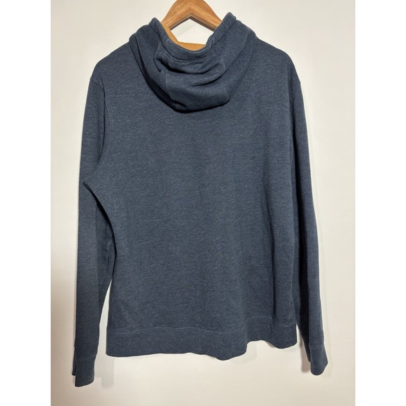 Marmot Mens Large Fleece Lined Pullover Logo on Front Blue Hoodie Sweatshirt - Picture 4 of 10